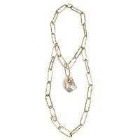 Dotted Chain Necklace with Agate