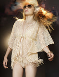 Crochet Lace Fringed Lace Top (More Colors)