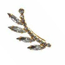 Crystal Leaf Earring (Sold Individually)