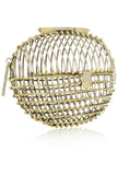 Two tone oval cage clutch