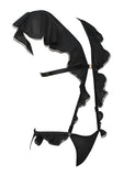 Cascade Adjustable Waves Ruffle Bodysuit (More Colors)