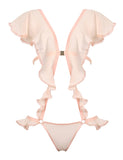 Cascade Adjustable Waves Ruffle Bodysuit (More Colors)