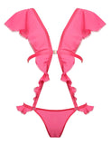 Cascade Adjustable Waves Ruffle Bodysuit (More Colors)