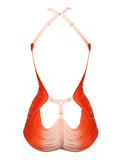 Cascade String Plunge Cut Out Bodysuit (More Colors)