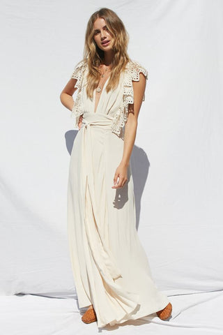 White Poppy Wrap Dress