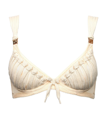 Shoelace Embellished Plunge Bra (More Colors)