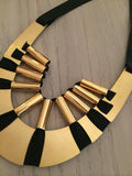 Brass & Ribbon Necklace (More Colors)