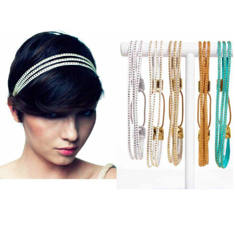 Triple Mini Stud Headwrap