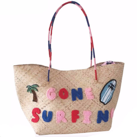 Gone Surfing Beach Tote